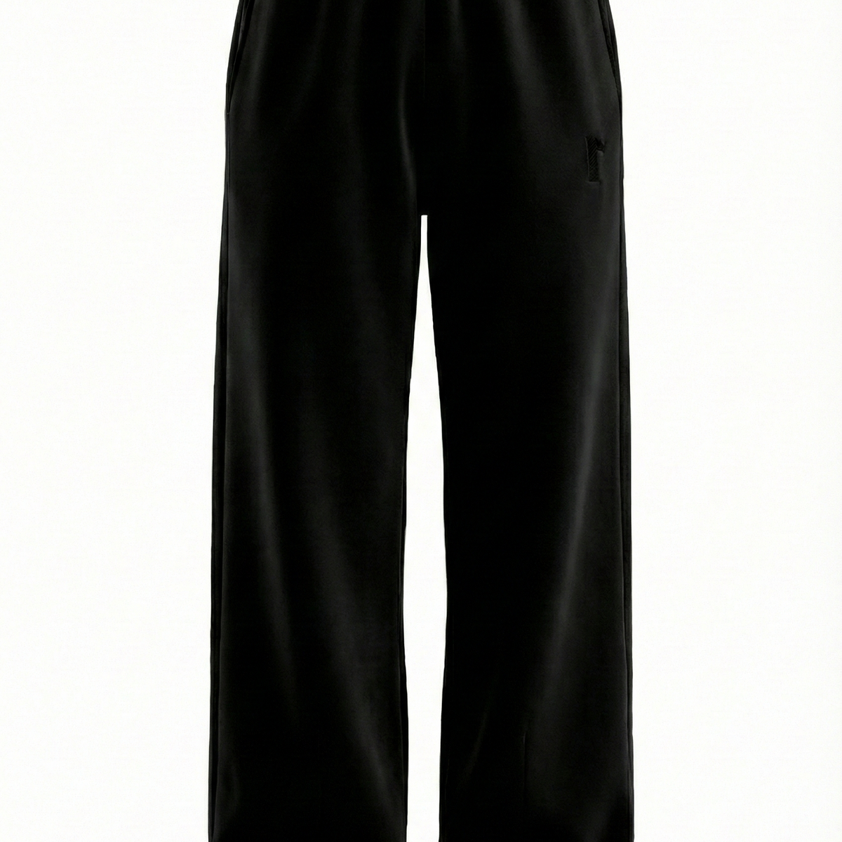 Black sweatpants on a white background