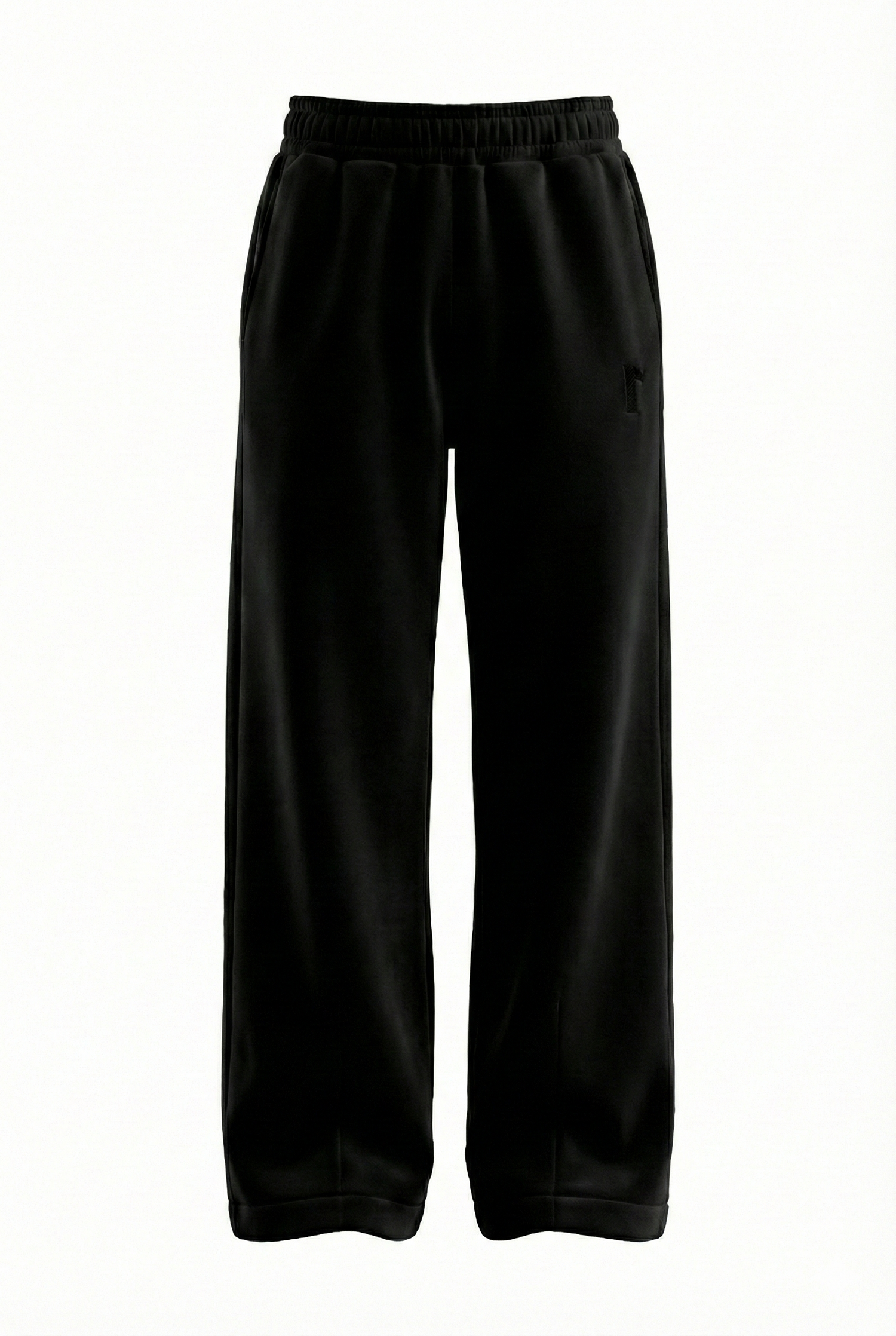 Black sweatpants on a white background