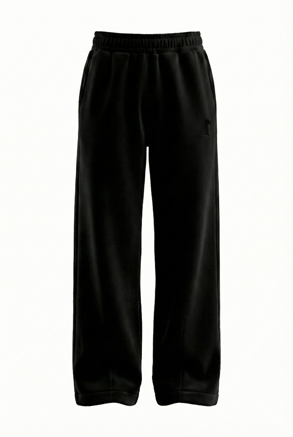 Black sweatpants on a white background